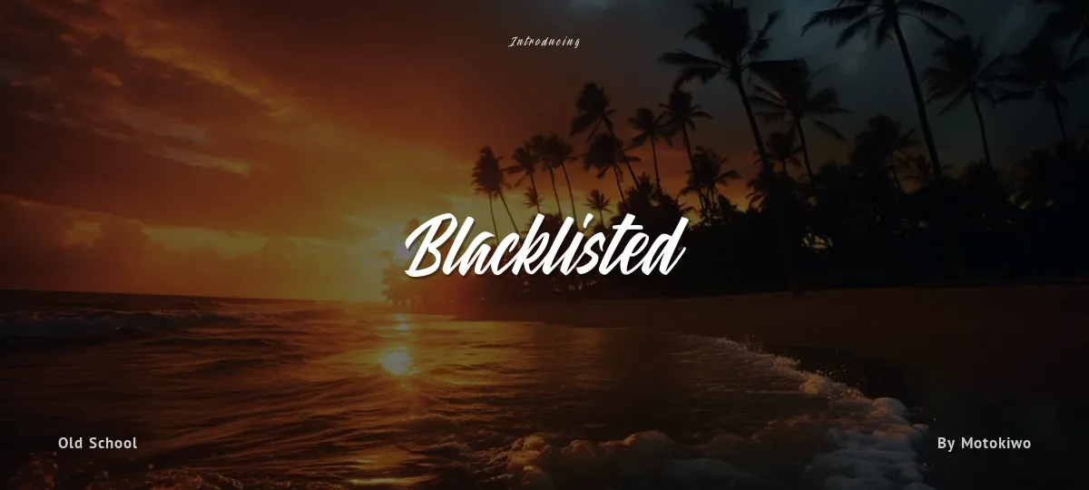 Blacklisted font preview