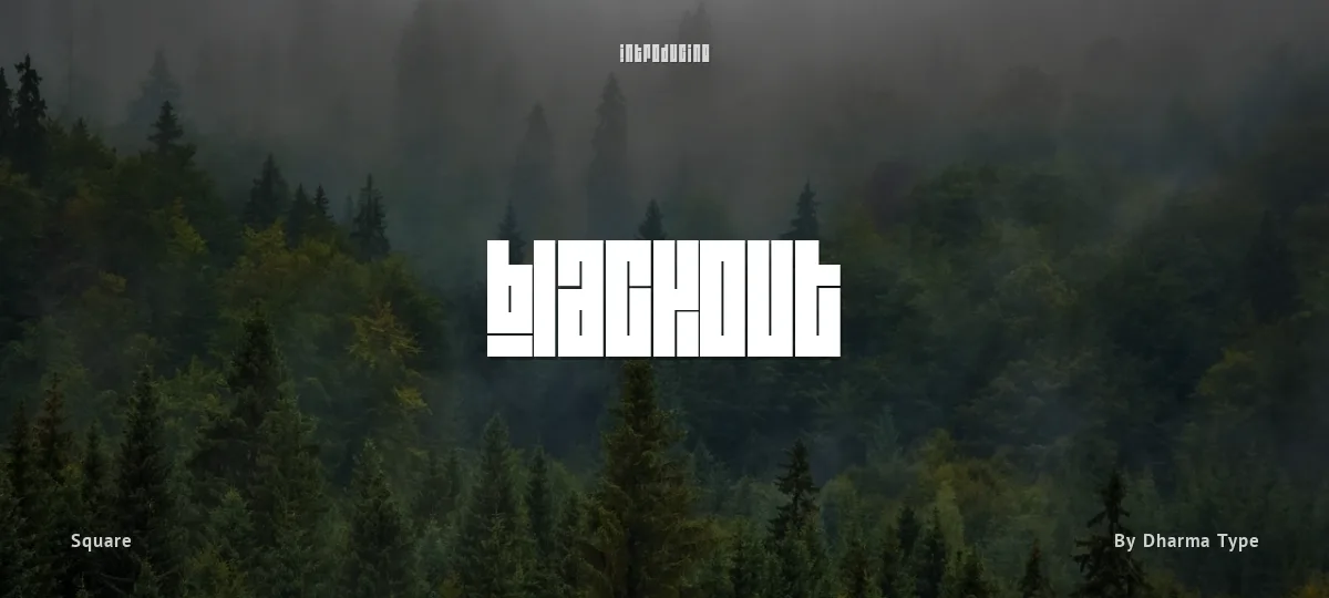 Blackout font preview
