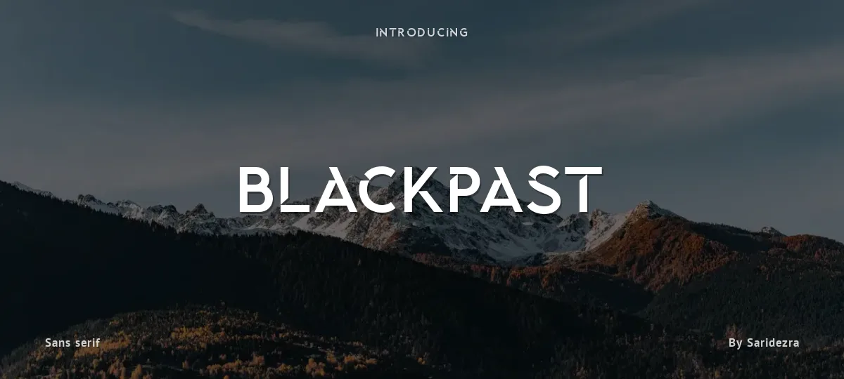 Blackpast font preview