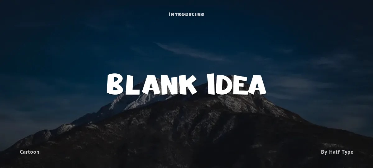 Blank Idea font preview
