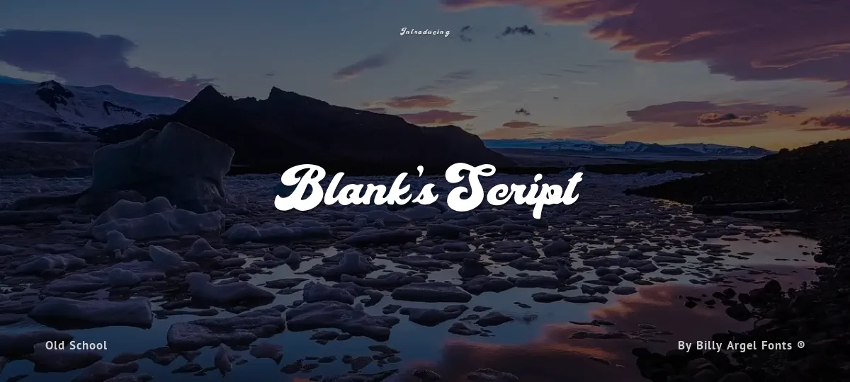 Blank's Script font preview