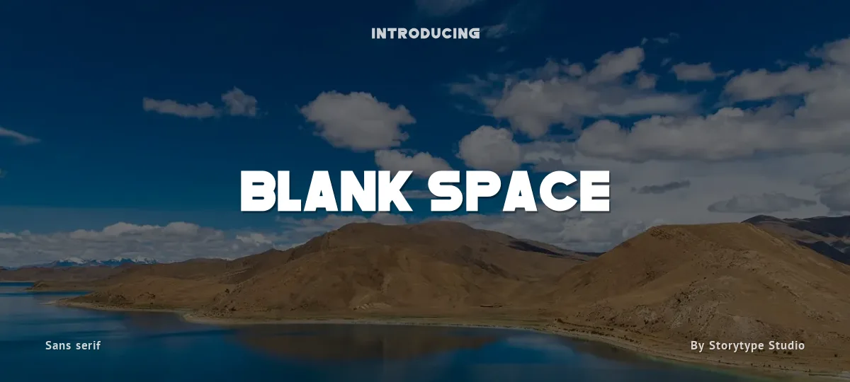 Blank Space font preview