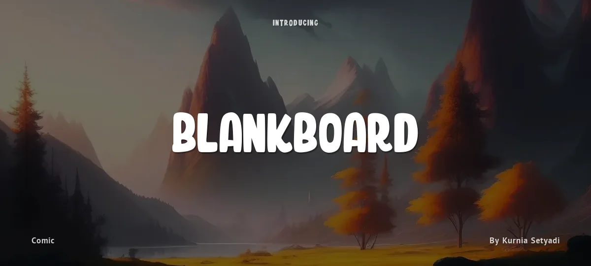 Blankboard font preview