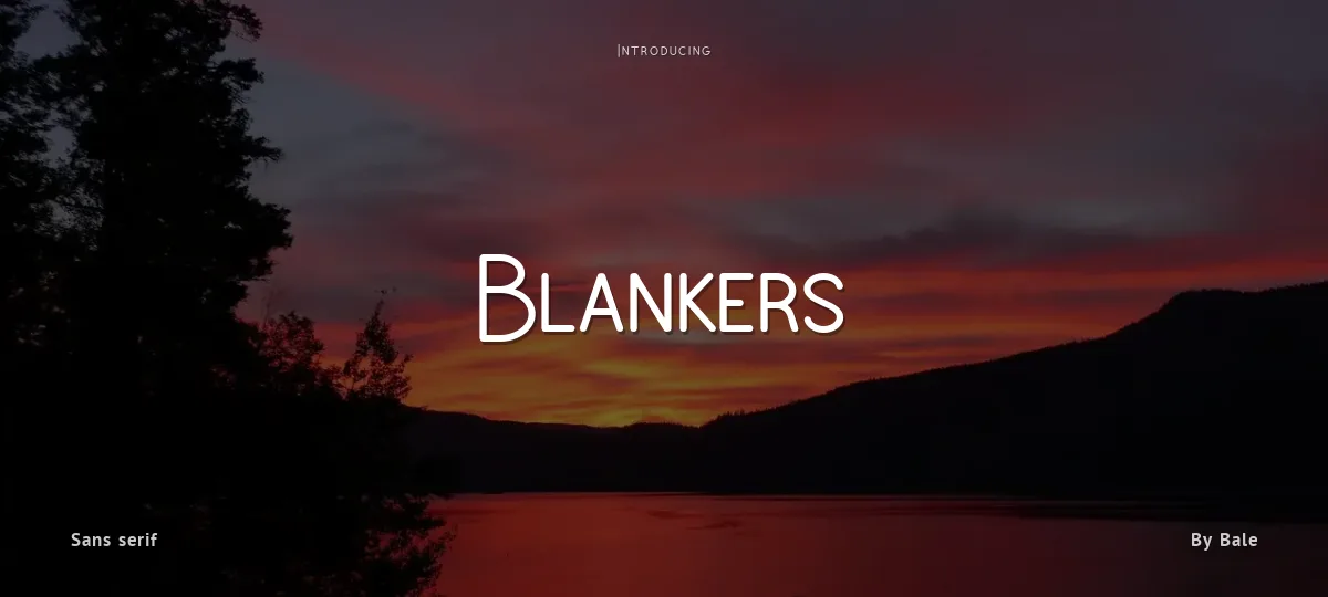 Blankers font preview