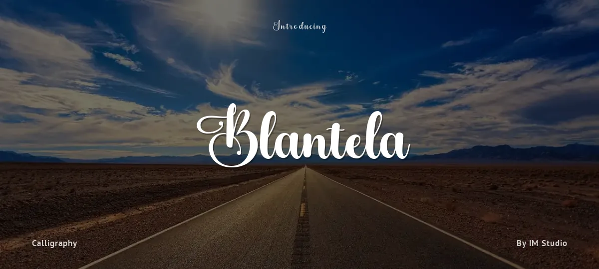 Blantela font preview