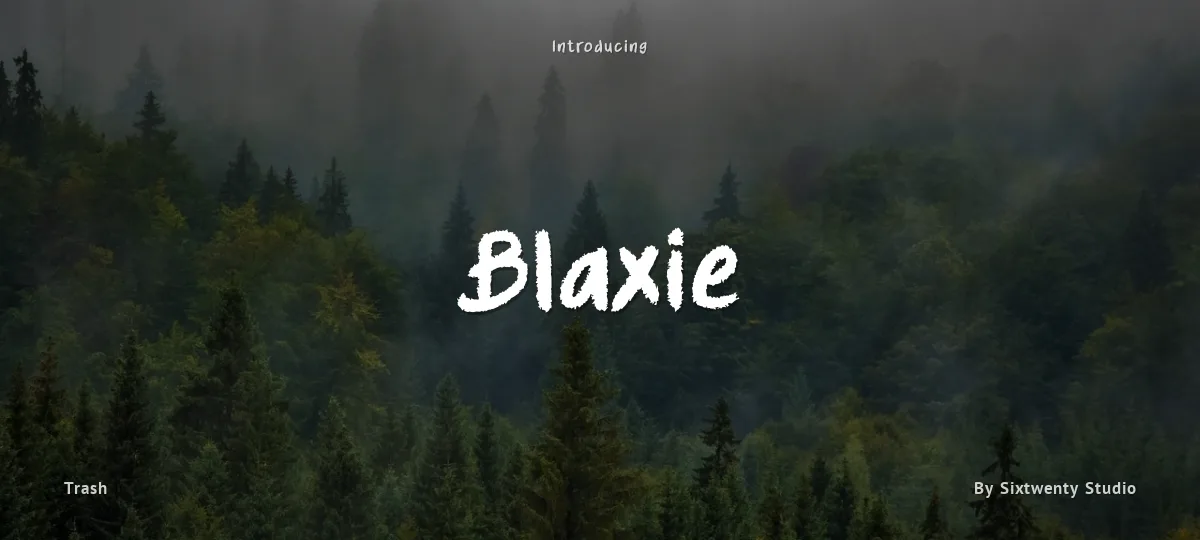 Blaxie font preview