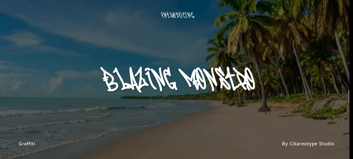 Blazing Monstro font preview