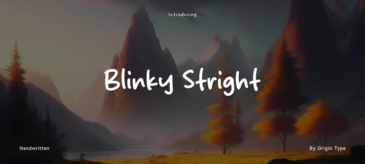Blinky Stright font preview