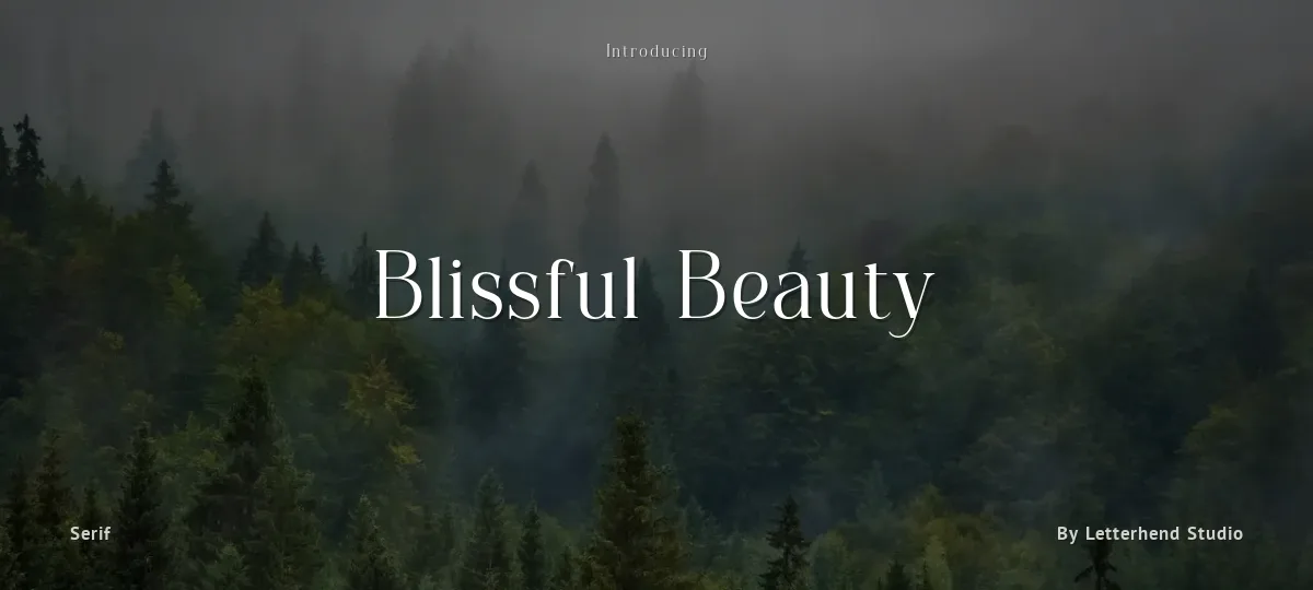 Blissful Beauty font preview