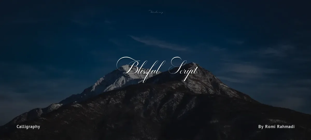 Blissful Script font preview