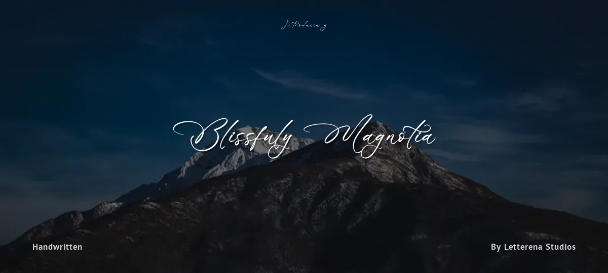 Blissfuly Magnotia font preview