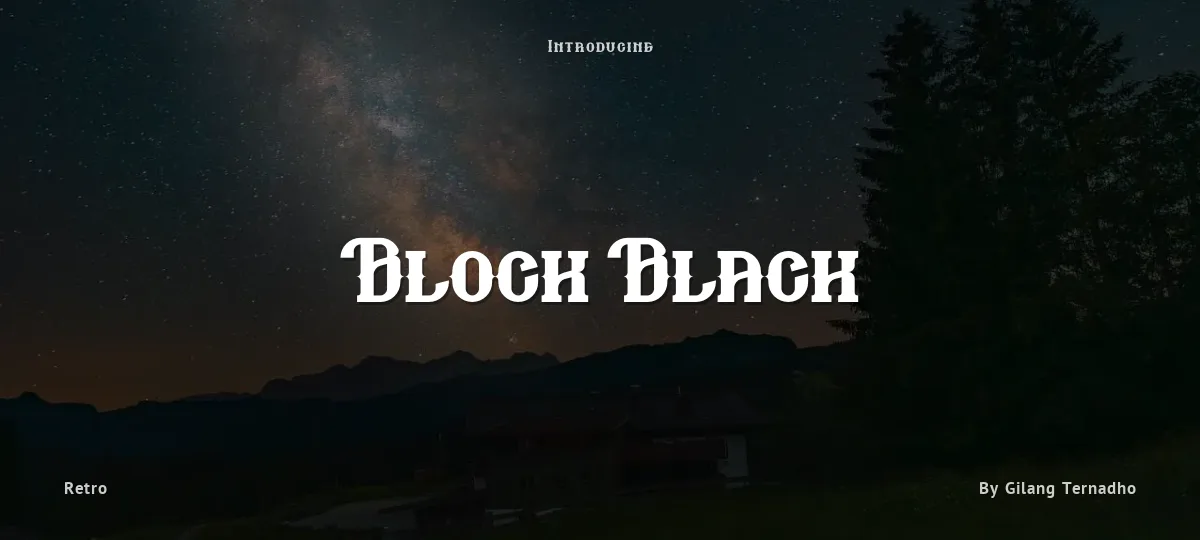 Block Black font preview