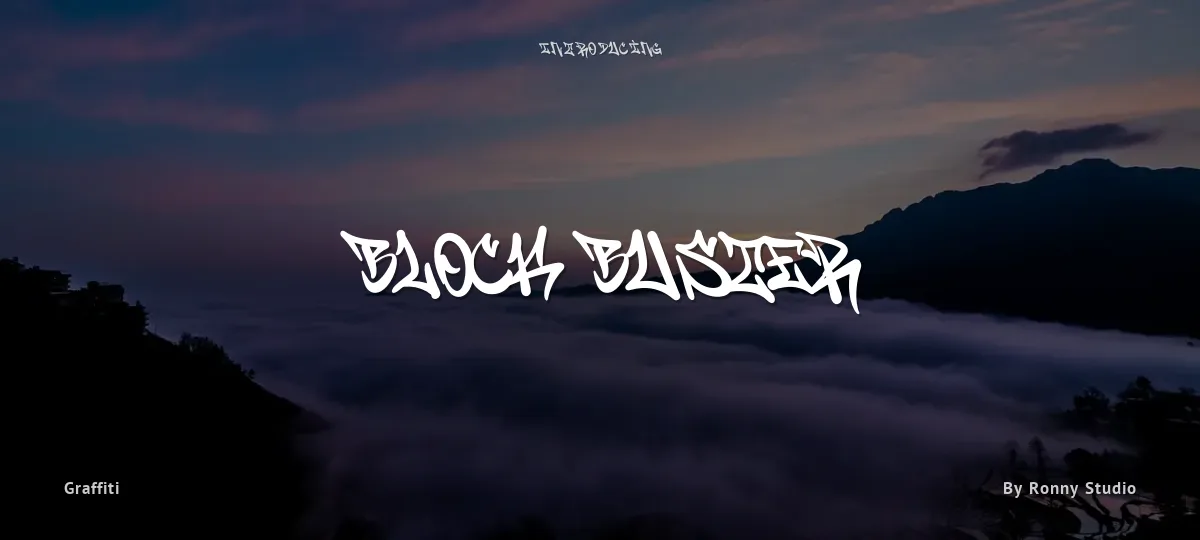 Block Buster font preview
