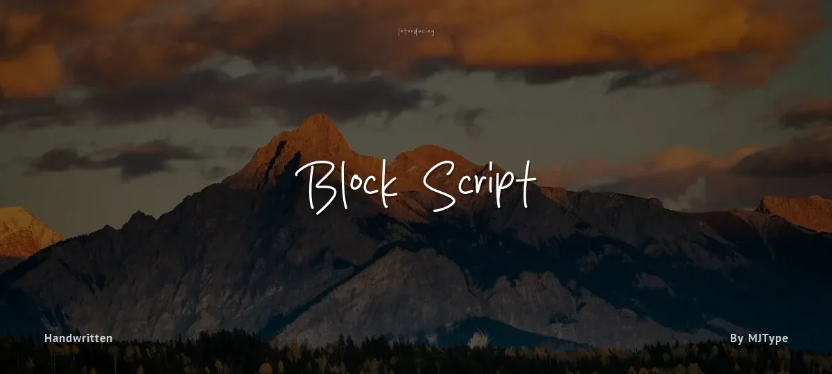 Block Script font preview