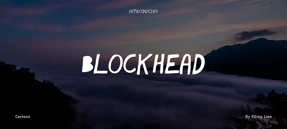 Blockhead font preview