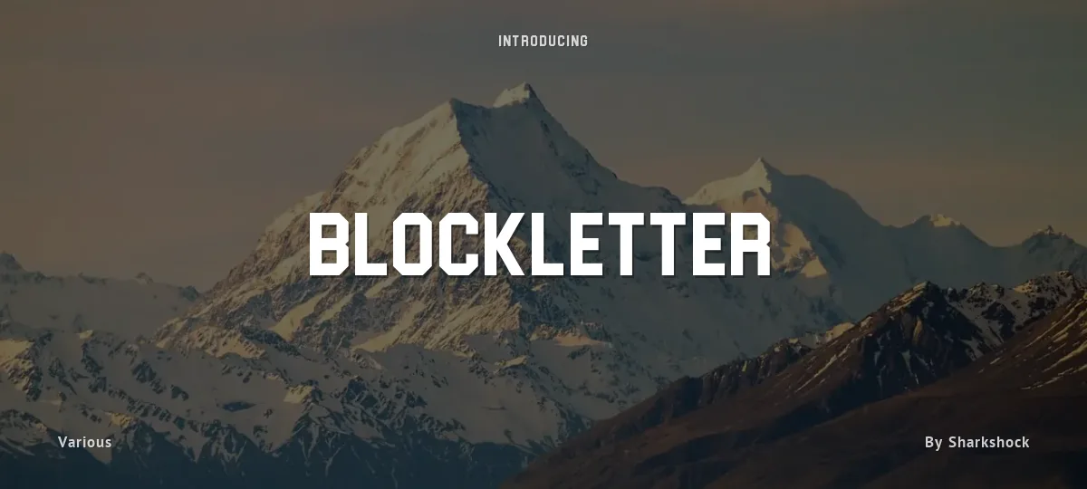 Blockletter font preview