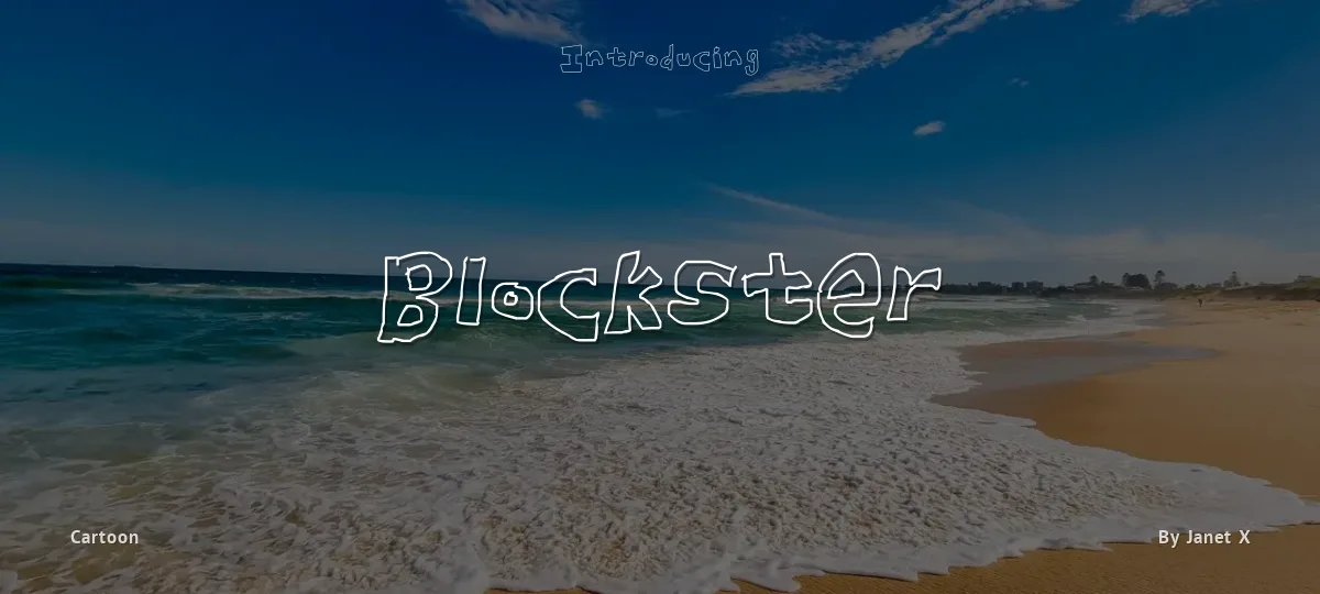 Blockster font preview