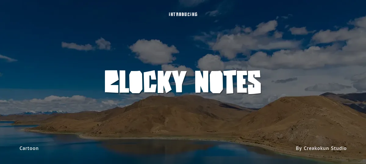 Blocky Notes font preview