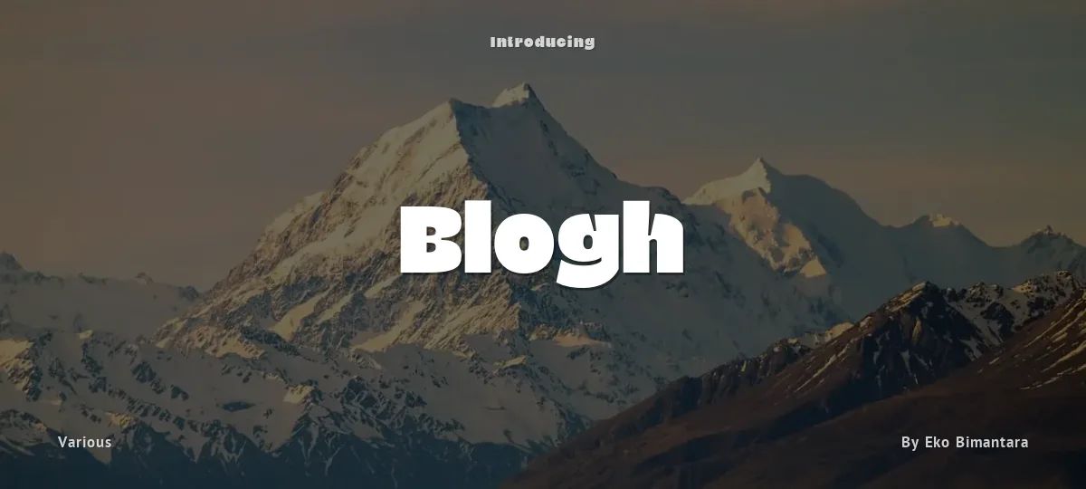 Blogh font preview