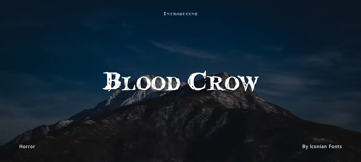Blood Crow font preview