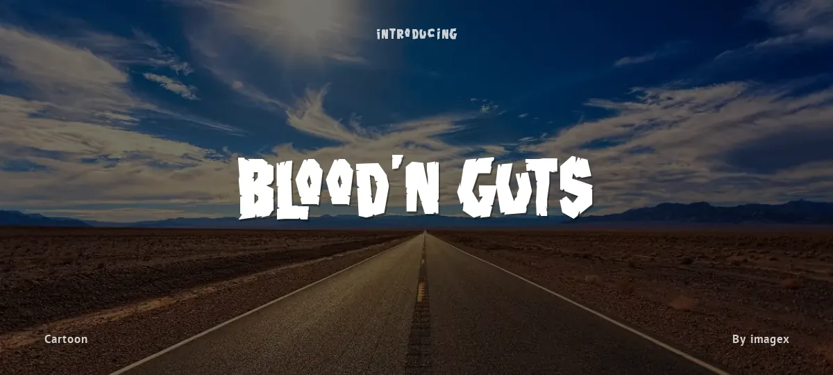 Blood'n Guts font preview
