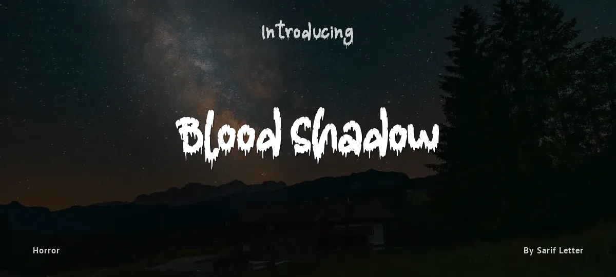 Blood Shadow font preview