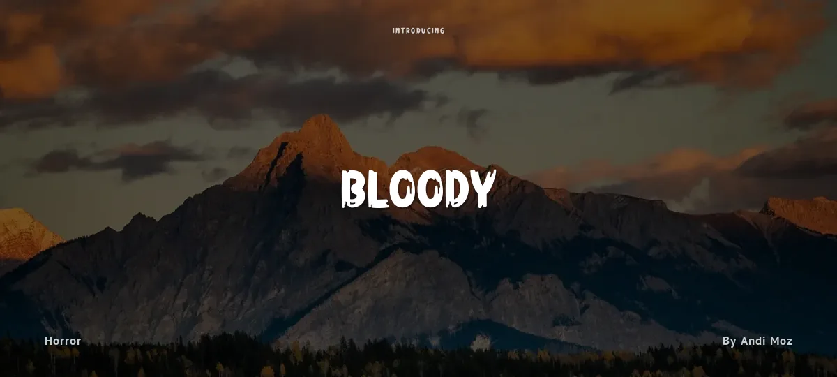 Bloody font preview