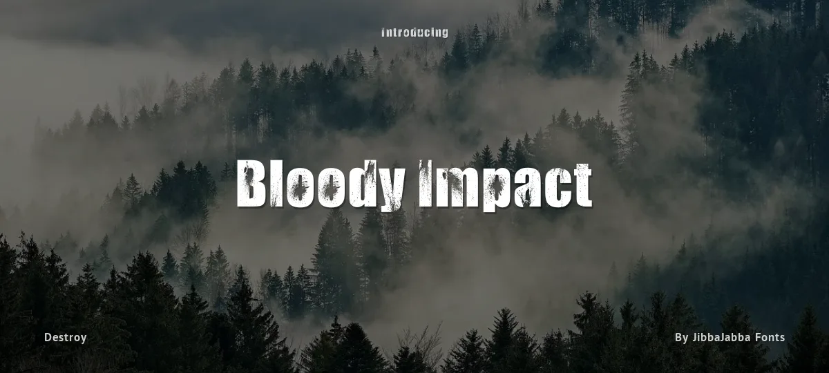 Bloody Impact font preview