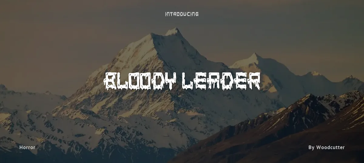 Bloody Leader font preview