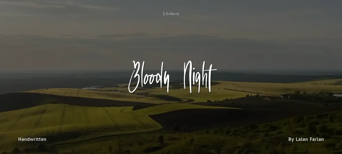 Bloody Night font preview
