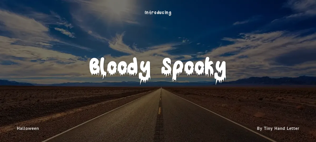 Bloody Spooky font preview
