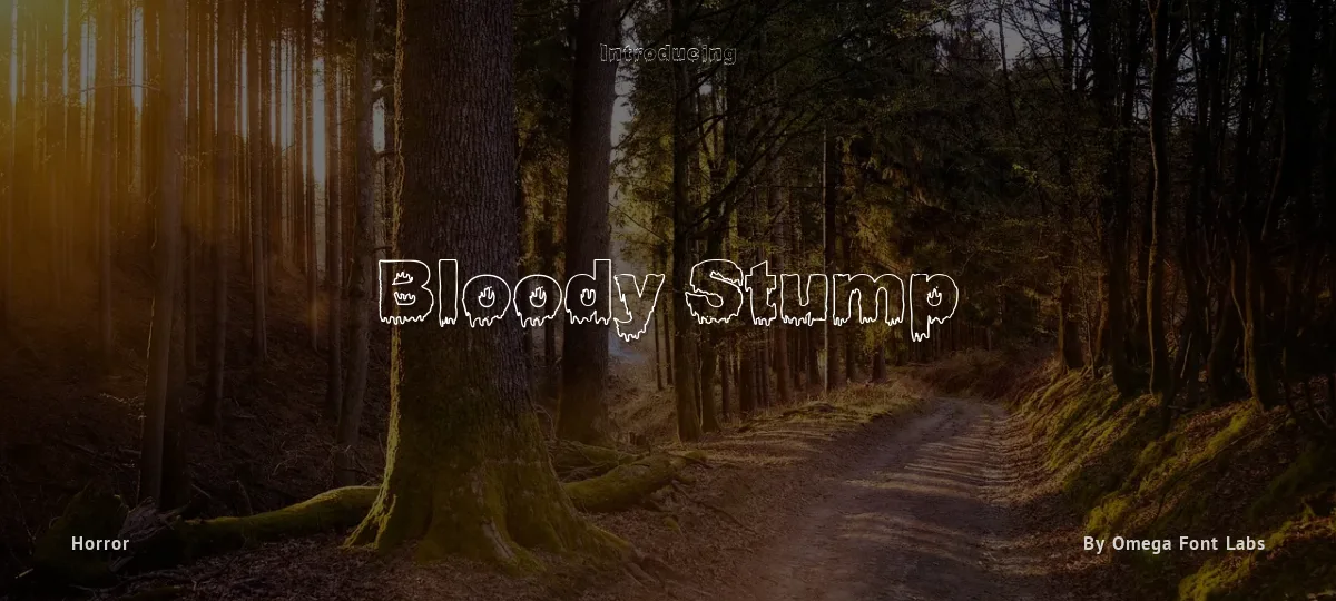 Bloody Stump font preview