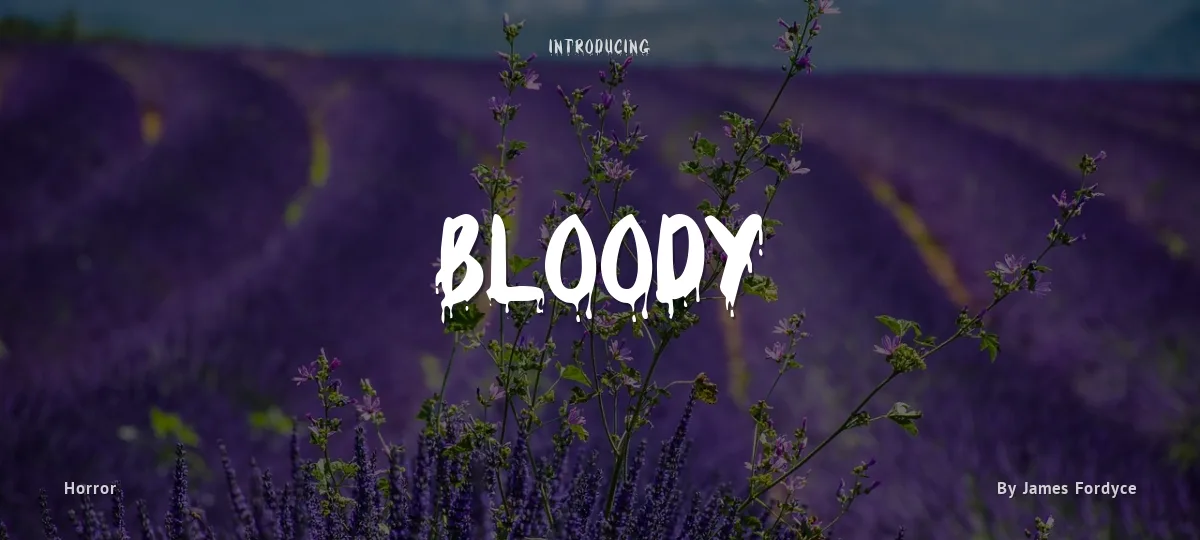 Bloody font preview