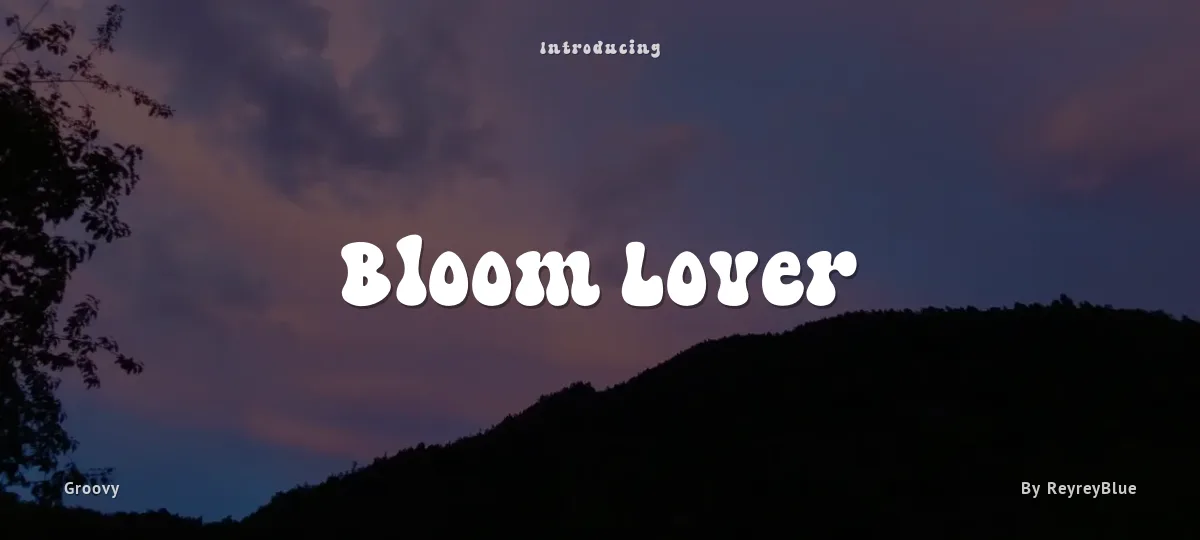 Bloom Lover font preview