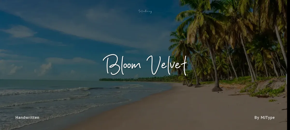 Bloom Velvet font preview
