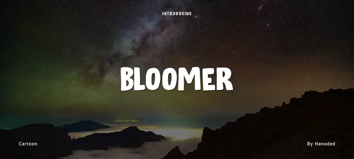 Bloomer font preview