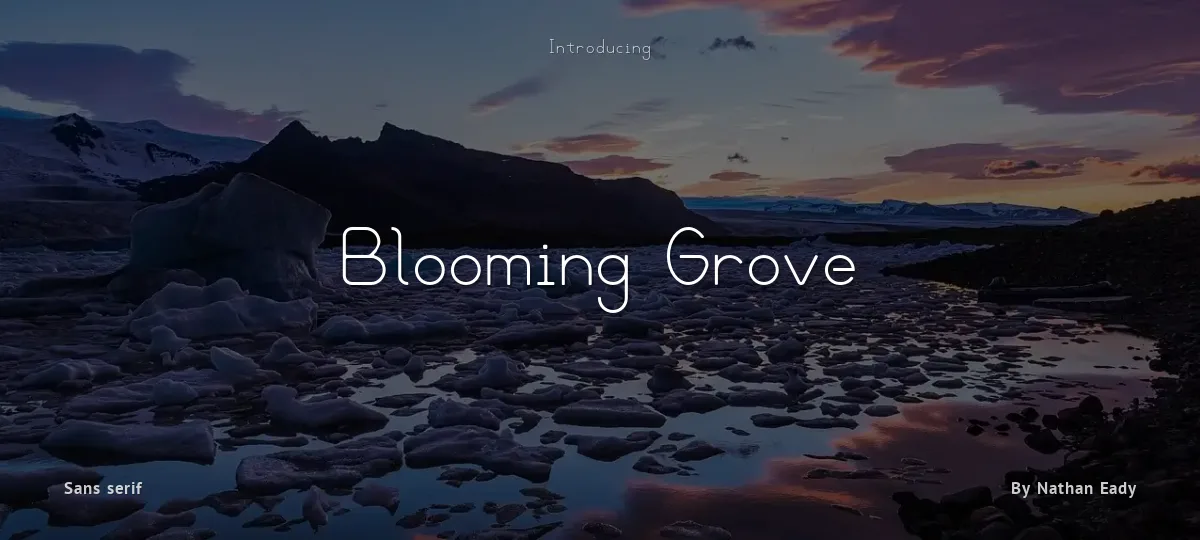 Blooming Grove font preview