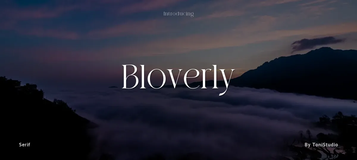 Bloverly font preview