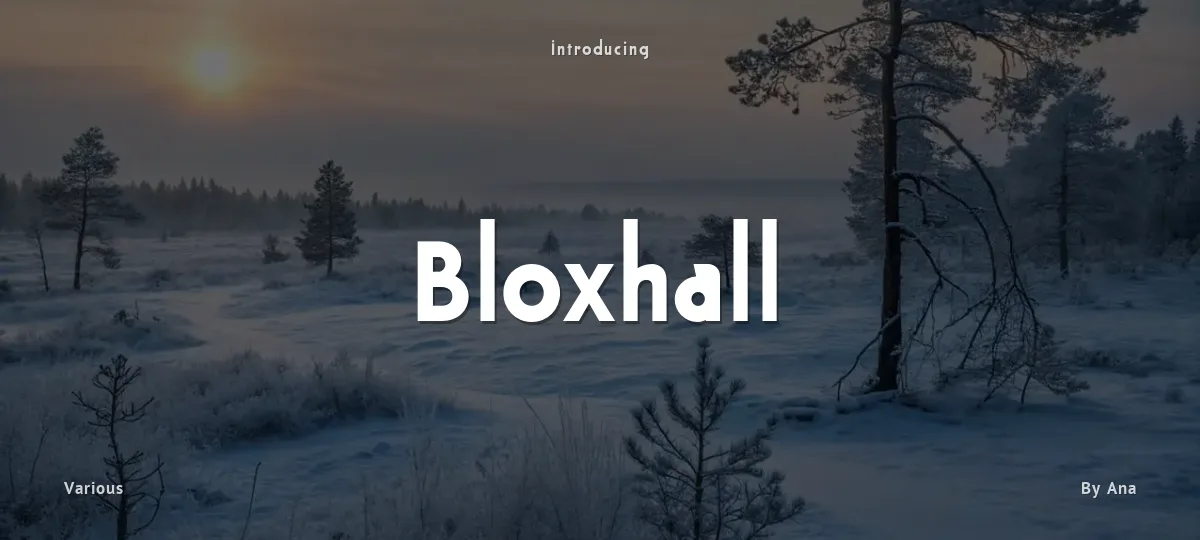 Bloxhall font preview
