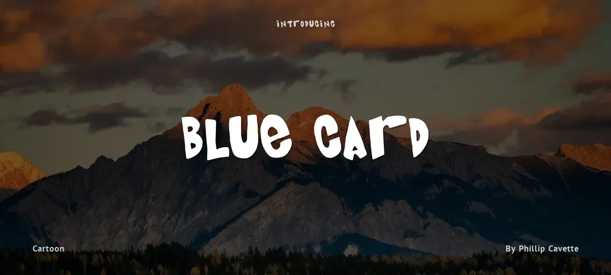 Blue Card font preview