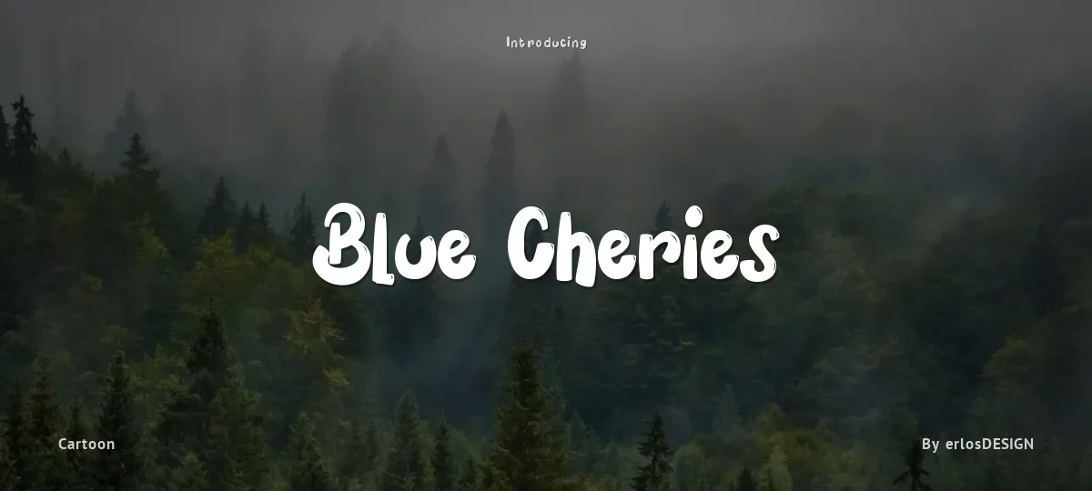 Blue Cheries font preview