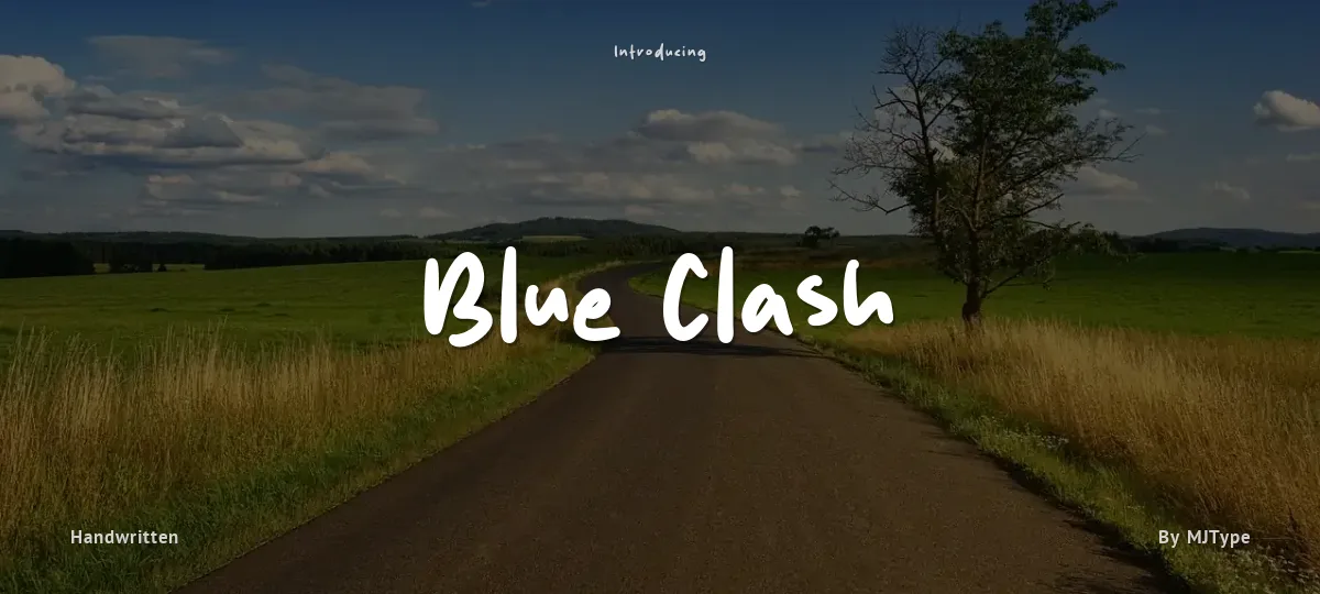Blue Clash font preview
