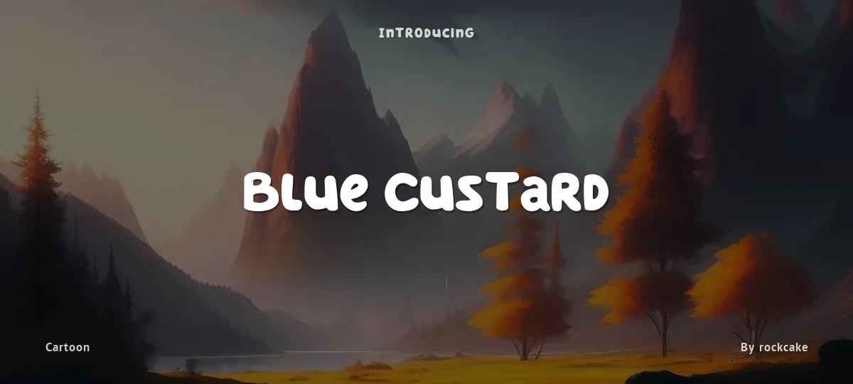 Blue Custard font preview