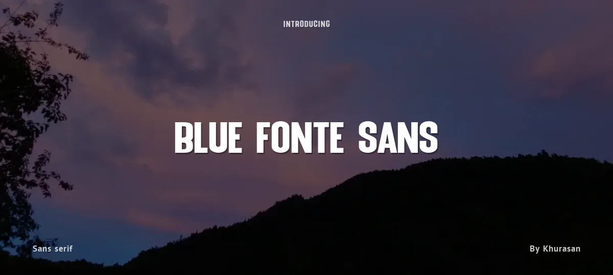 Blue Fonte Sans font preview