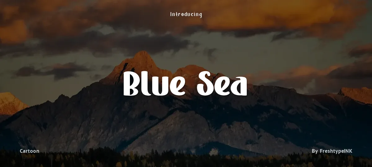 Blue Sea font preview