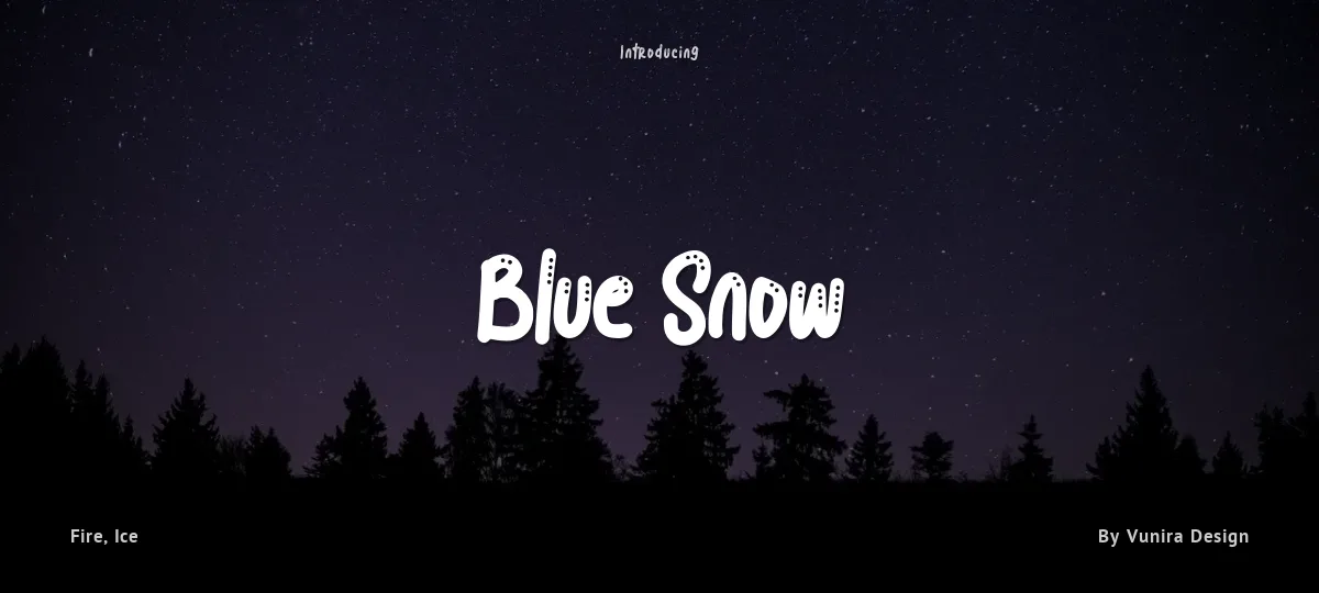 Blue Snow font preview