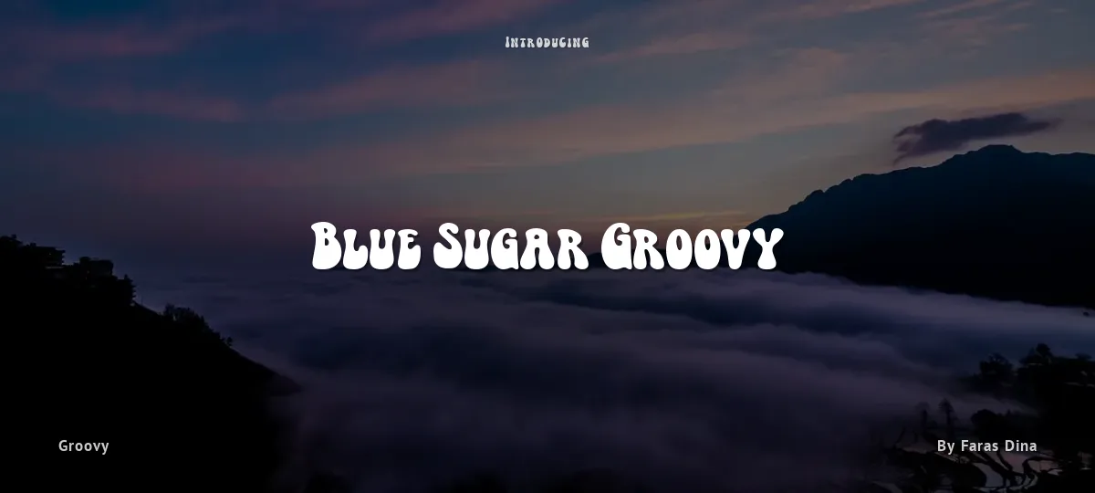 Blue Sugar Groovy font preview