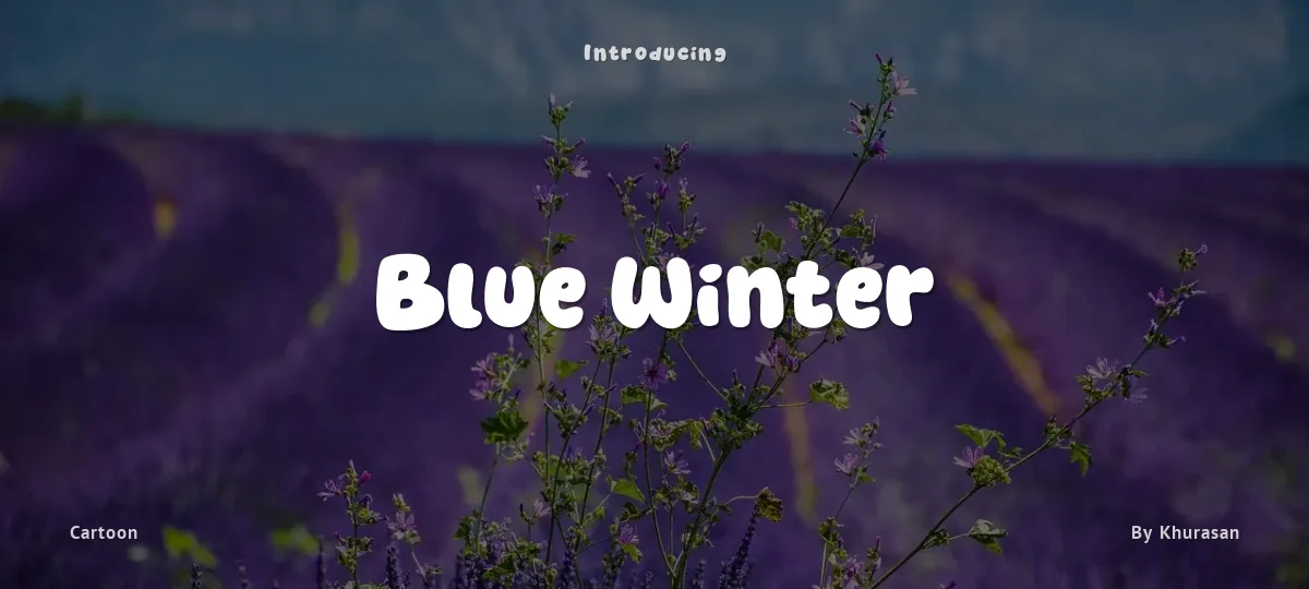 Blue Winter font preview