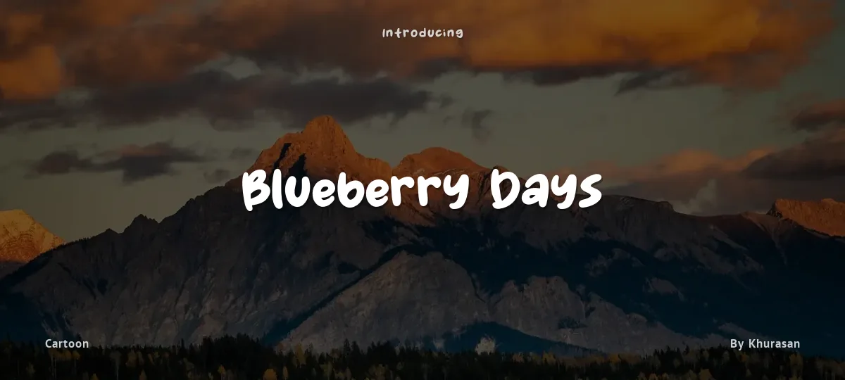 Blueberry Days font preview