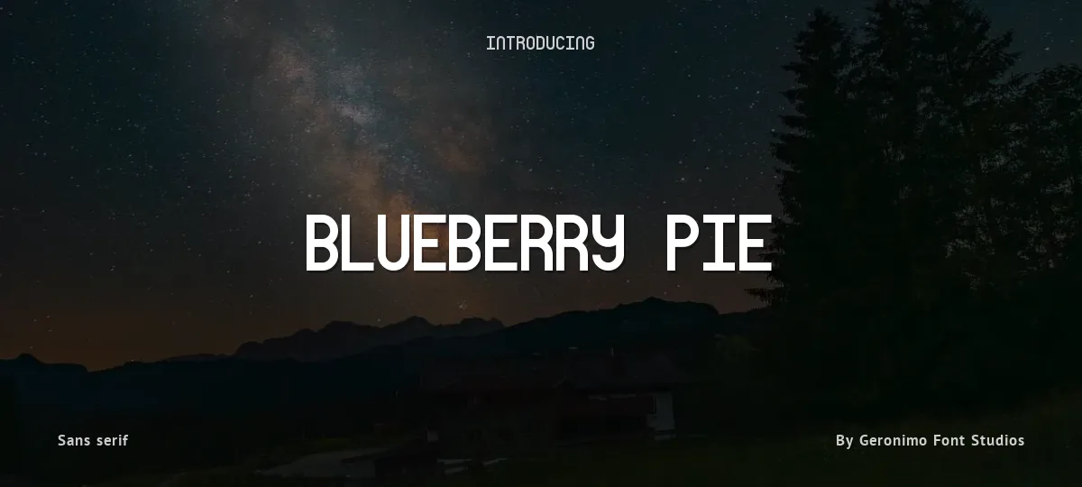 Blueberry Pie font preview